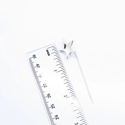 925 Sterling Silver Vintage Star Lapel Pin