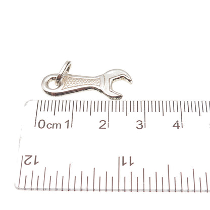 925 Sterling Silver Vintage Wrench Charm Pendant