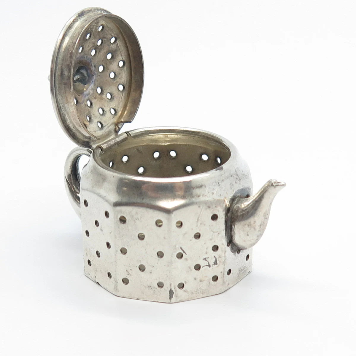 925 Sterling Silver Antique Amcraft Attleboro Mass Teapot Tea Diffuser Strainer