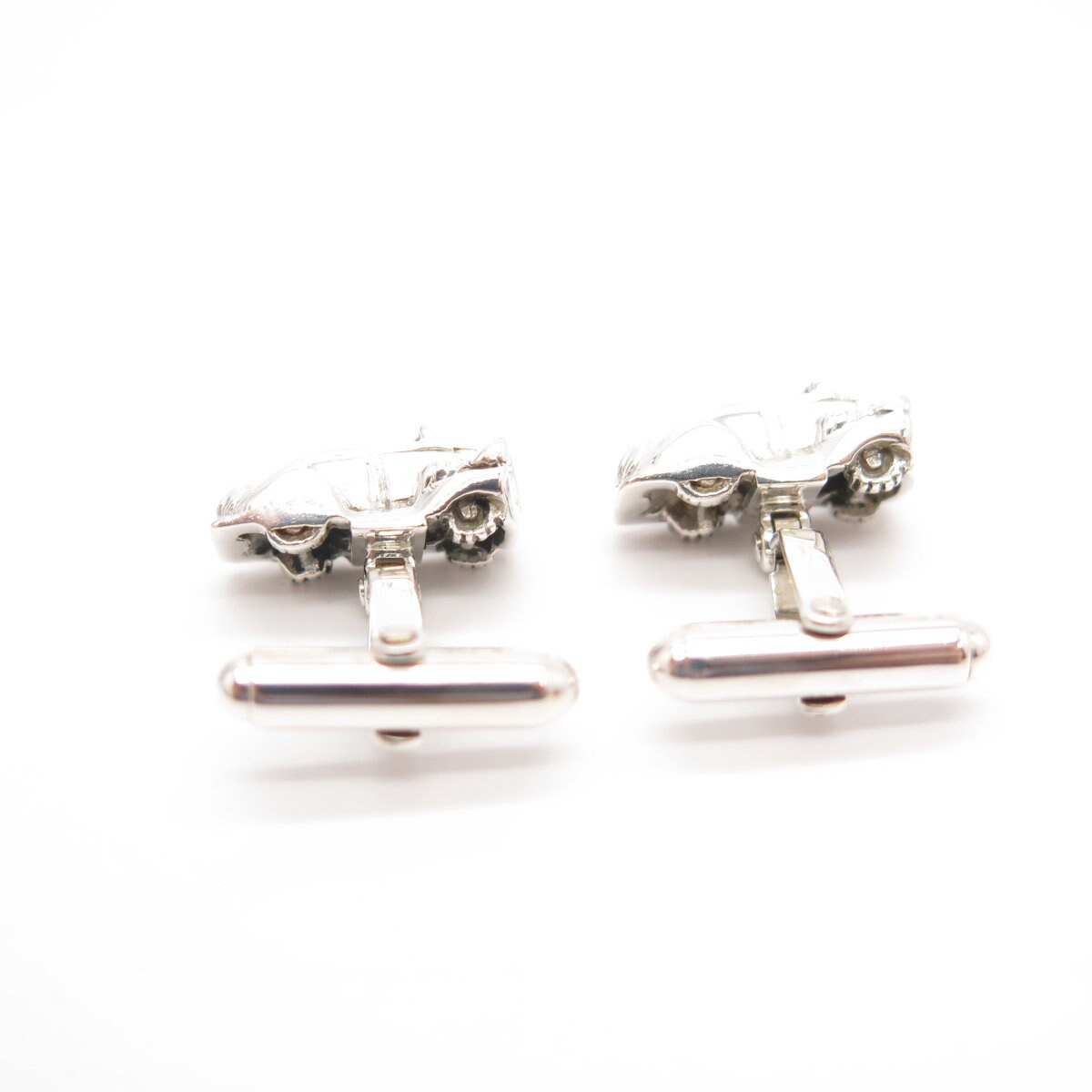 925 Sterling Silver Vintage Retro Car Cufflinks