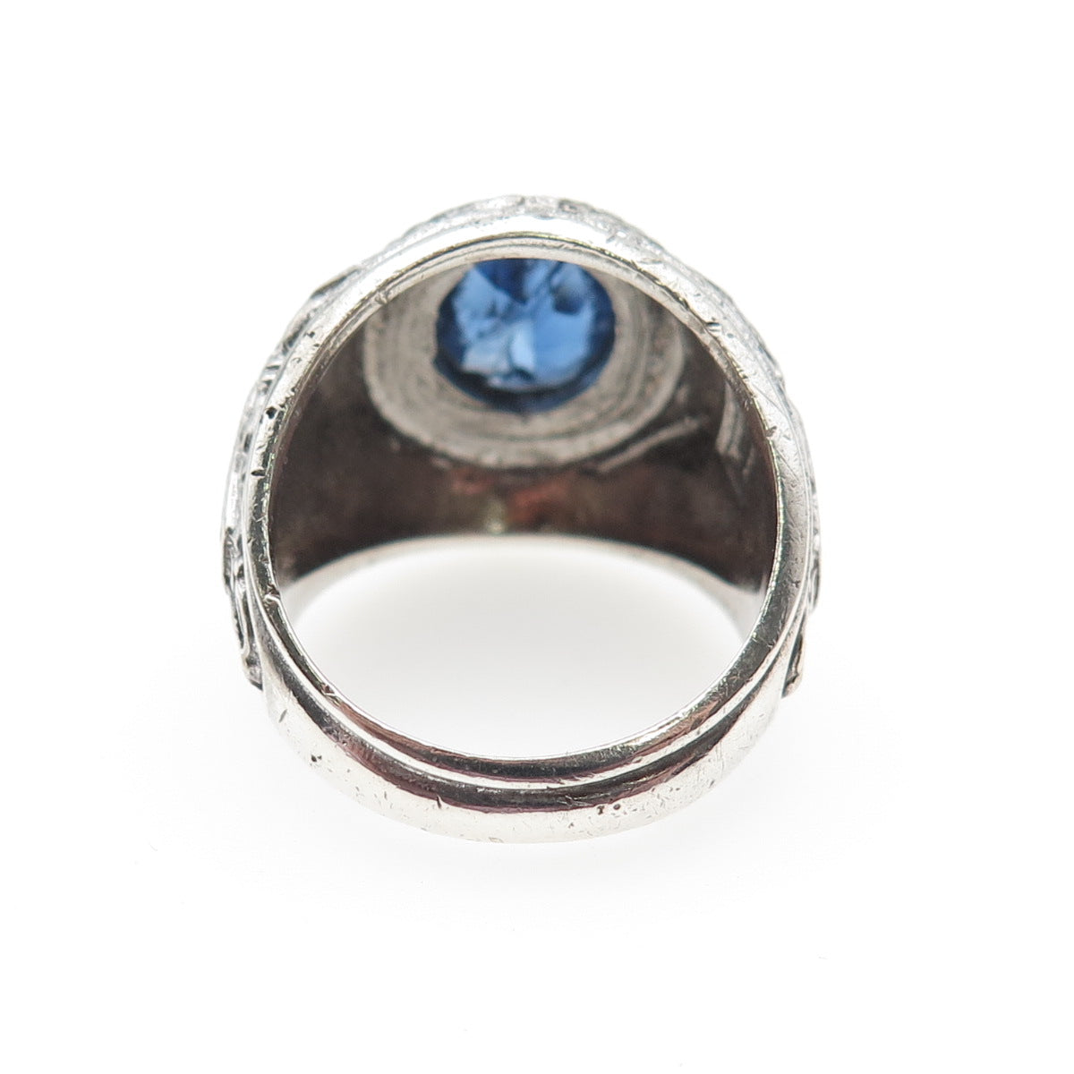 KINNEY 925 Sterling Silver Vintage 1969 C Z Woodrow Wilson School Ring Size 8