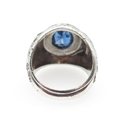 KINNEY 925 Sterling Silver Vintage 1969 C Z Woodrow Wilson School Ring Size 8