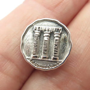 925 Sterling Silver Vintage Dieges & Clust "Uniformity Purity Efficacy" Brooch
