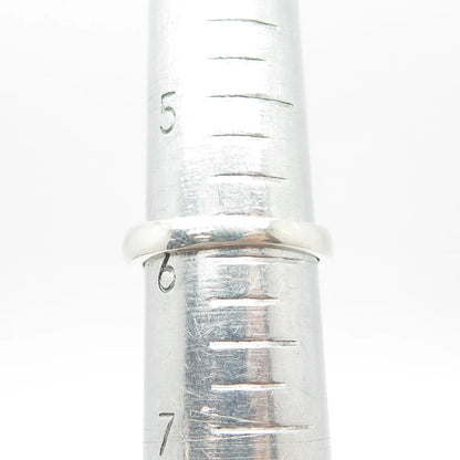 925 Sterling Silver Vintage Fence Ring Size 6
