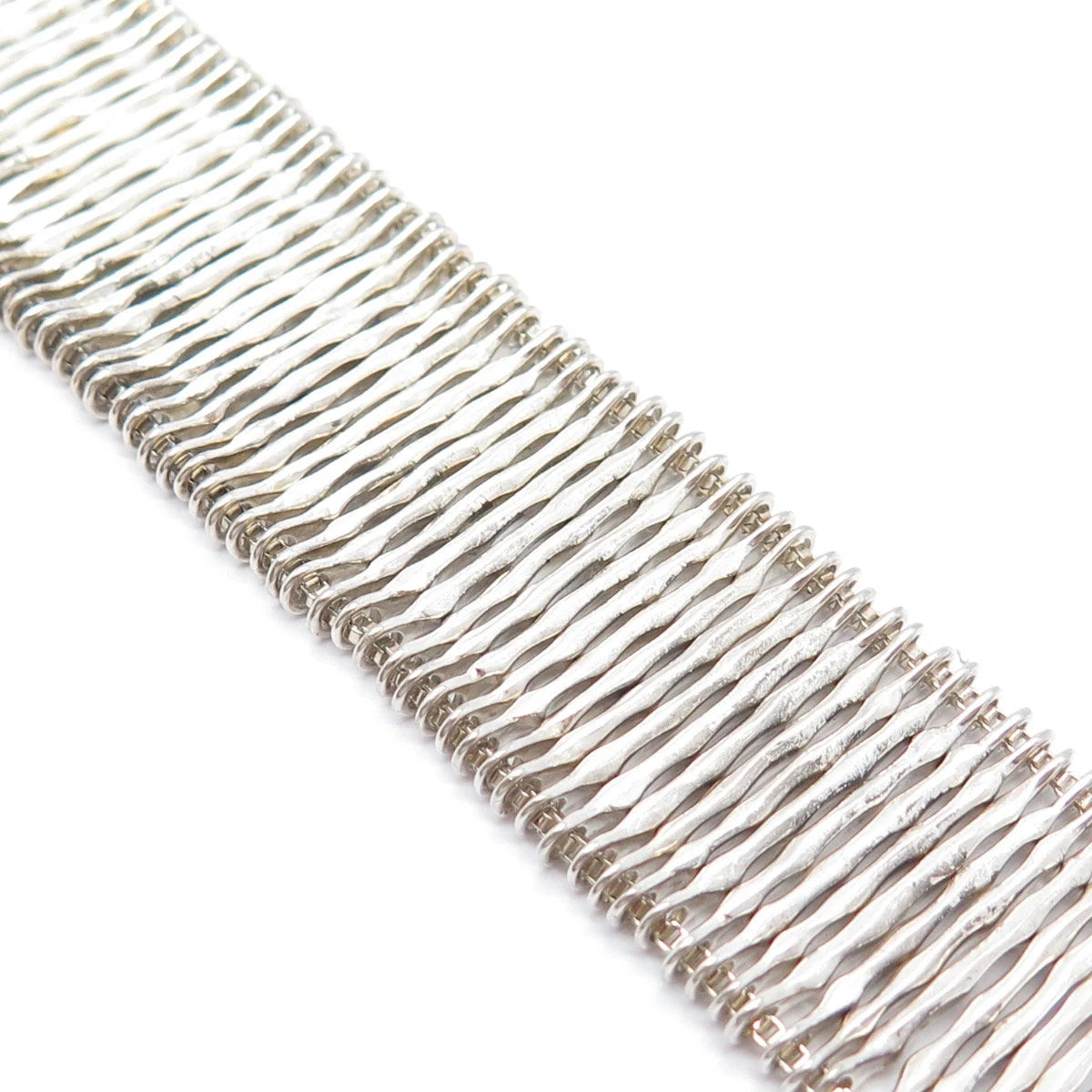 925 Sterling Silver Vintage Chateau d'Argent Wide Bar Link Bracelet 7"