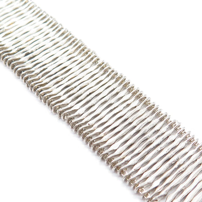 925 Sterling Silver Vintage Chateau d'Argent Wide Bar Link Bracelet 7"
