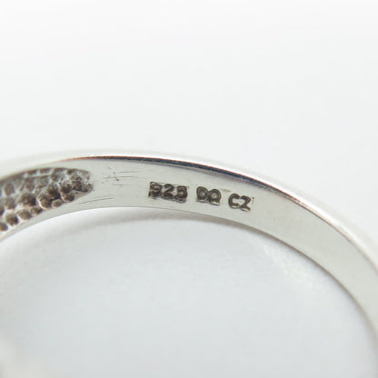 925 Sterling Silver Oval-Cut Purple-Color C Z Ring Size 7