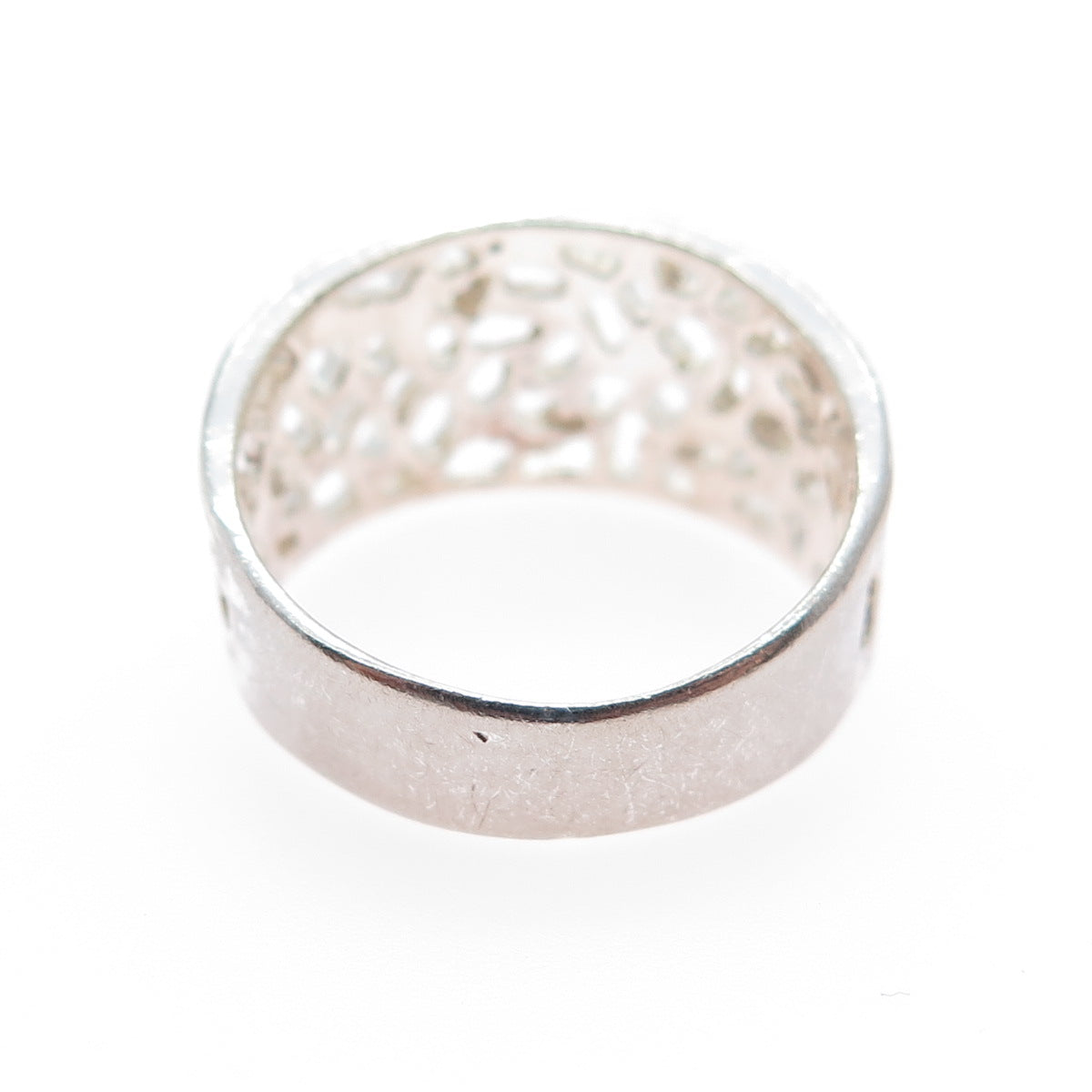 HAN 925 Sterling Silver Vintage Modernist Ring Size 7.25