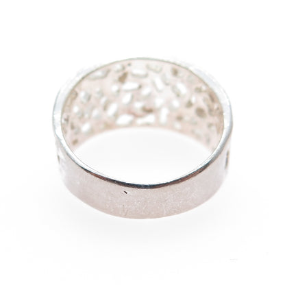 HAN 925 Sterling Silver Vintage Modernist Ring Size 7.25