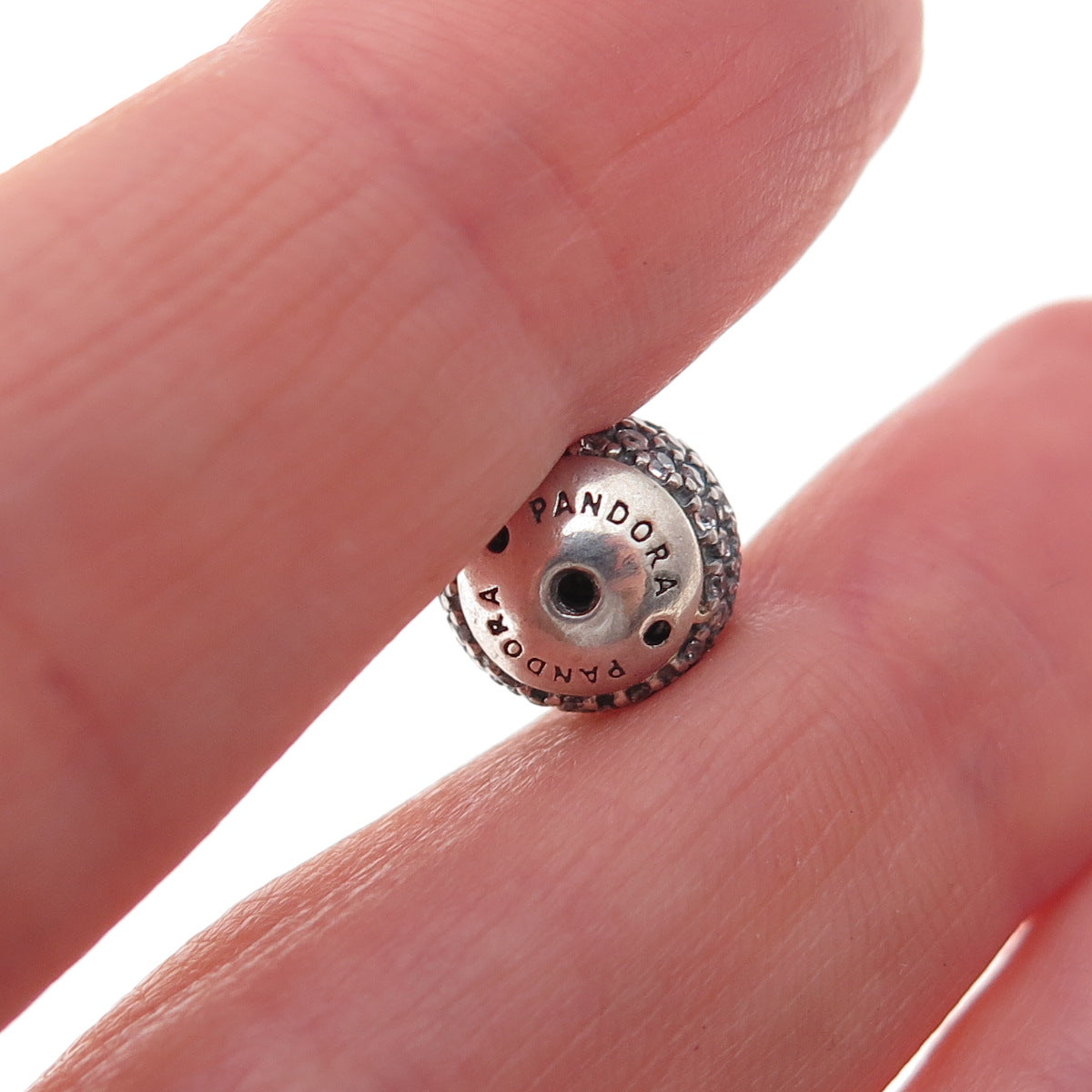 Pandora 925 Sterling Silver Round-Cut C Z Ball Stud Earrings