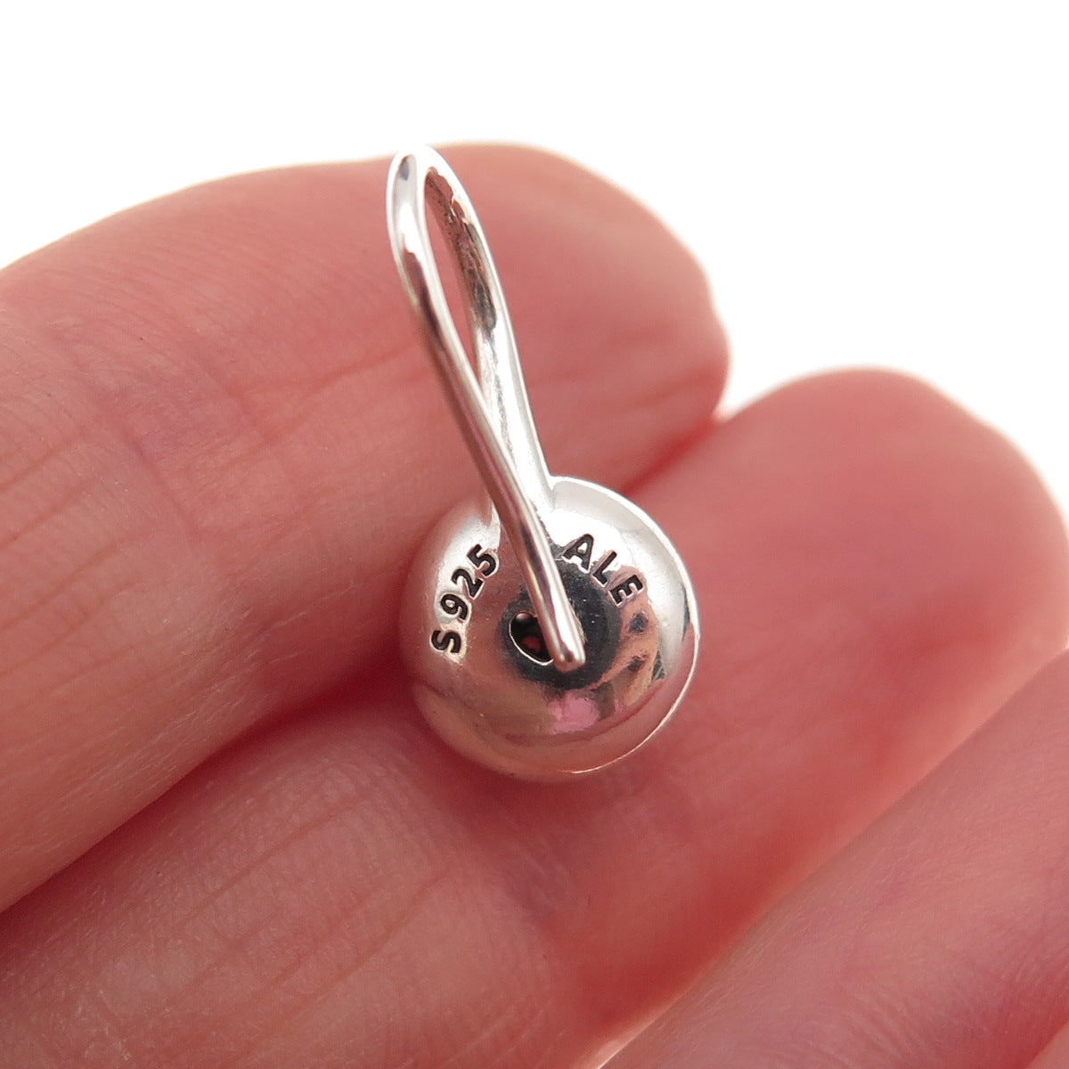 Pandora 925 Sterling Silver Round-Cut C Z Disc Earrings