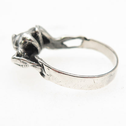 925 Sterling Silver Vintage Erotic Scene Oxidized Ring Size 9.75