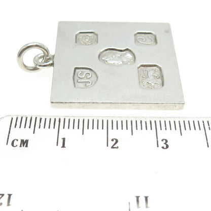 JACK SPENCER 925 Sterling Silver Vintage Sheffield 1977 Tag Pendant #732