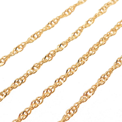 Karizia Spa KA-1772 925 Sterling Gold Plated Italy Singapore Chain Necklace 28"