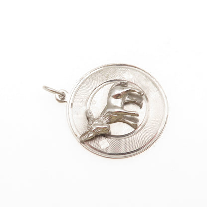 925 Sterling Silver Vintage Donkey Charm Pendant