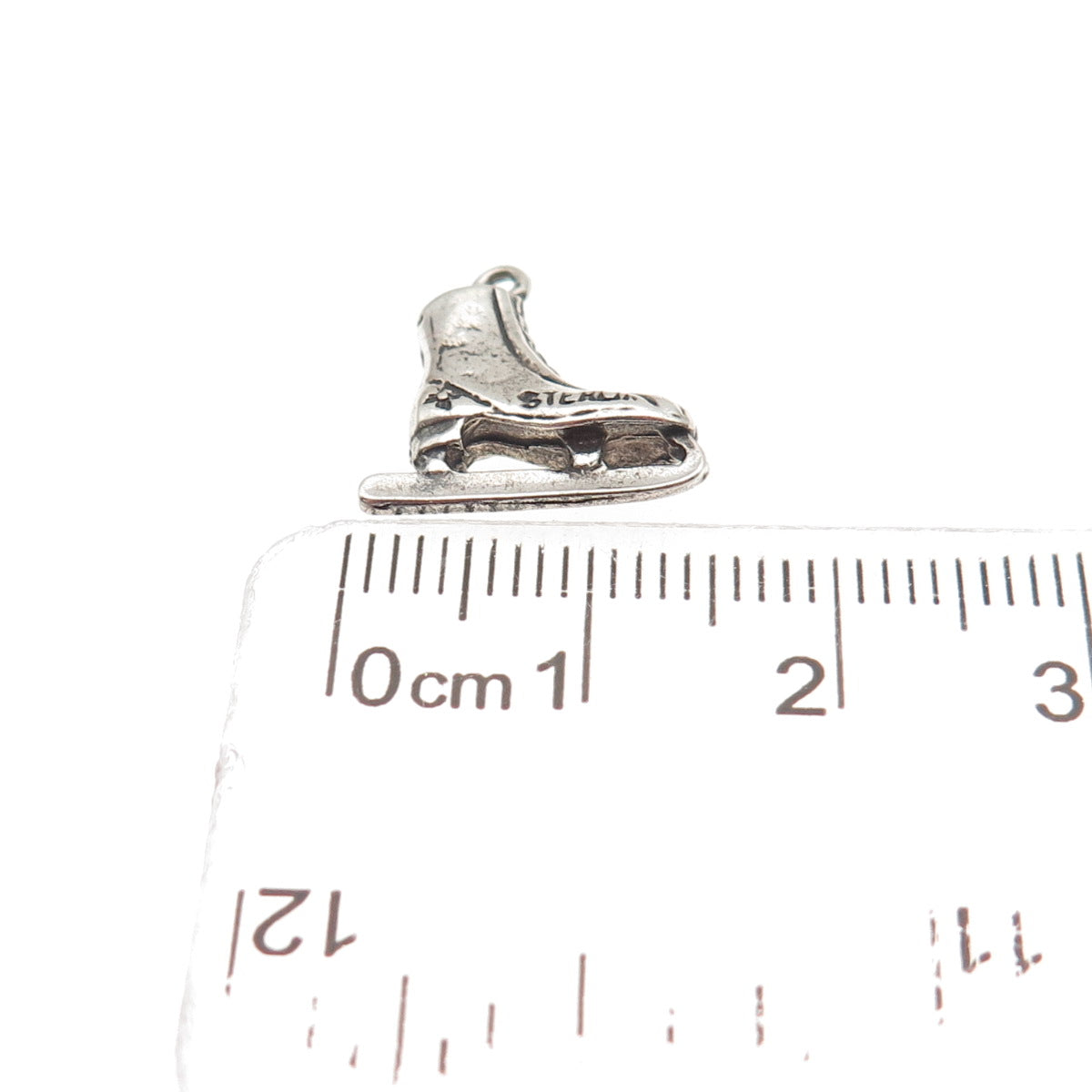 Sunwest 925 Sterling Silver Vintage Ice Skate Oxidized Mini Charm Pendant