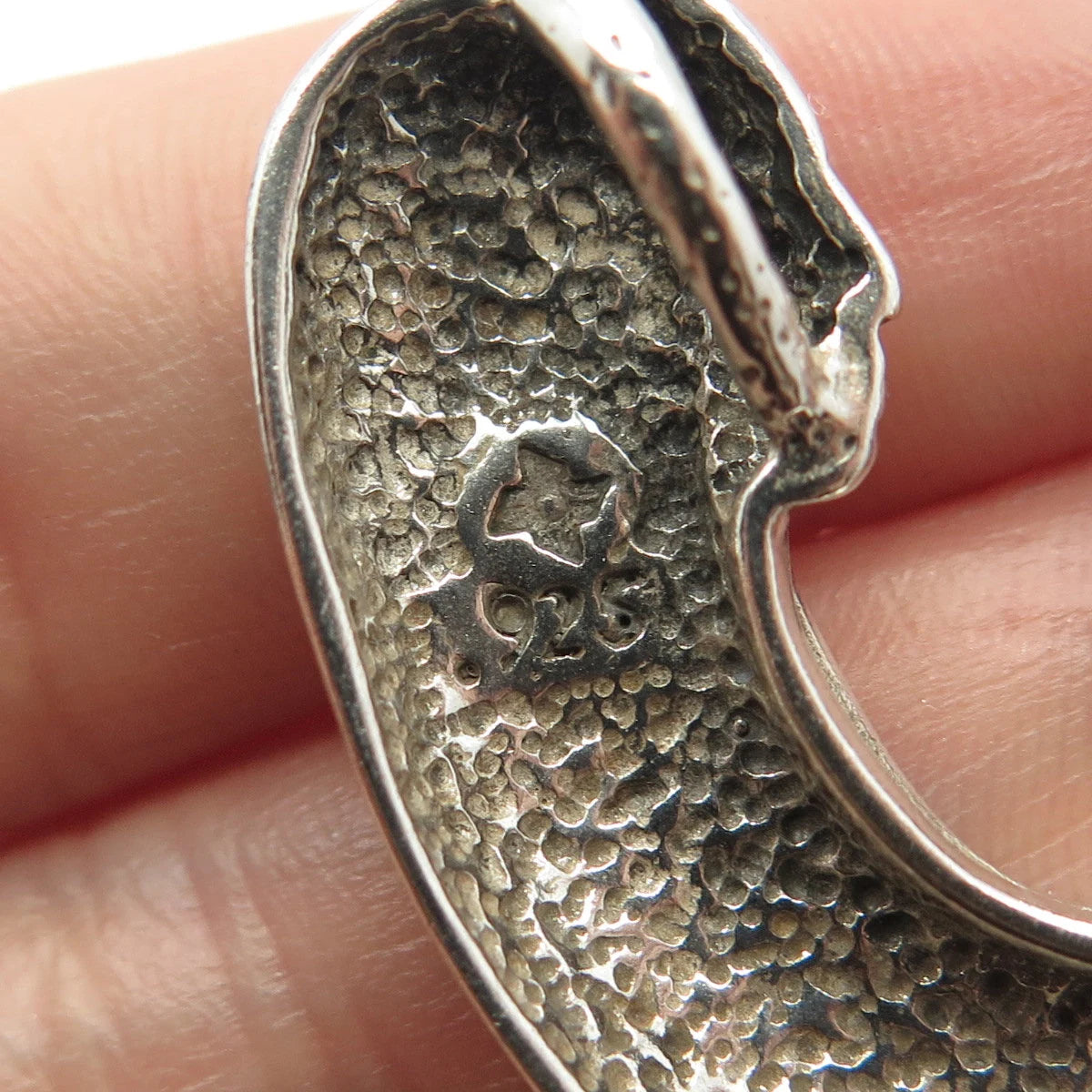 925 Sterling Silver Vintage Sun West Mother & Child Slide Pendant