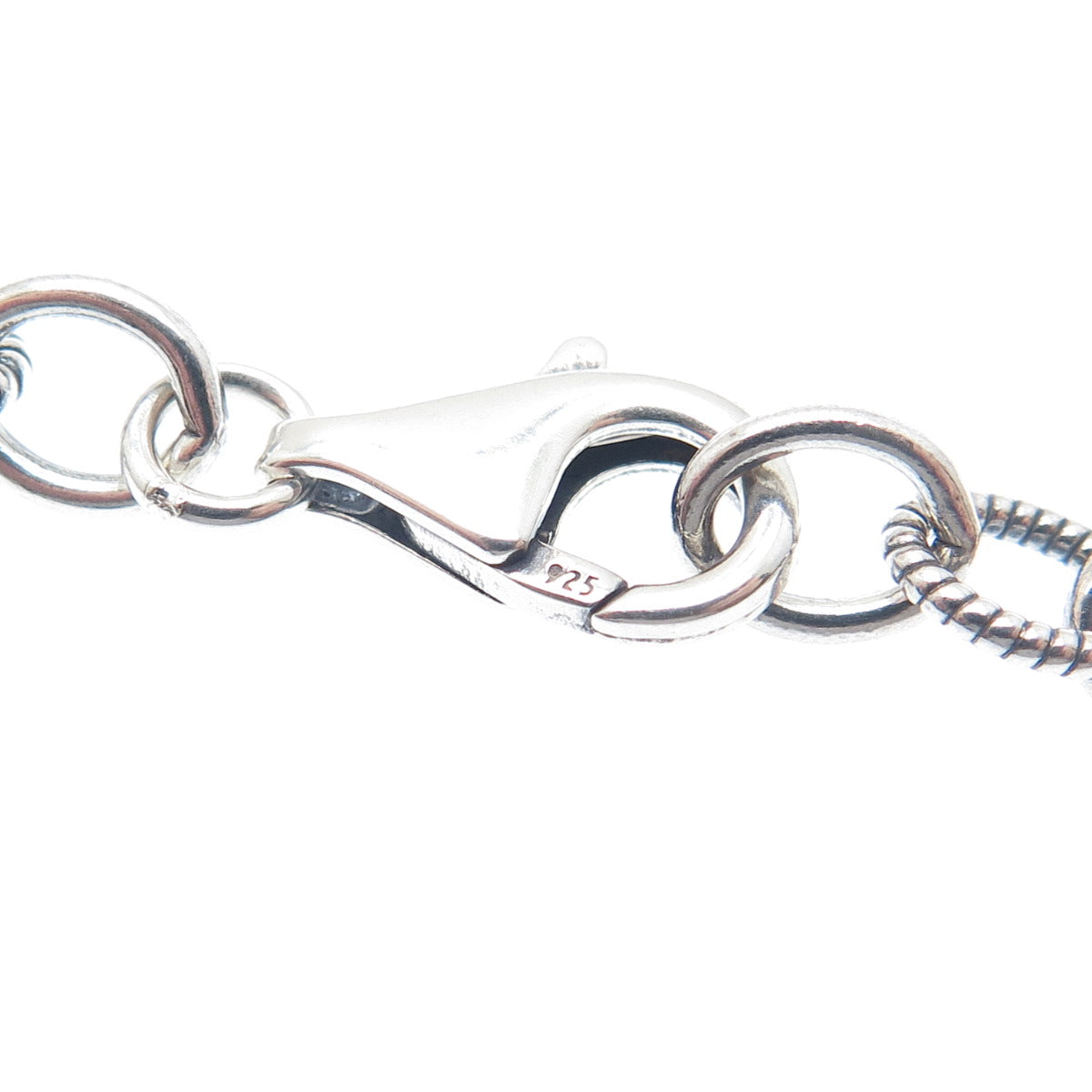 CAROLYN POLLACK 925 Sterling Silver Vintage Twisted Cable Chain Necklace 18-20"