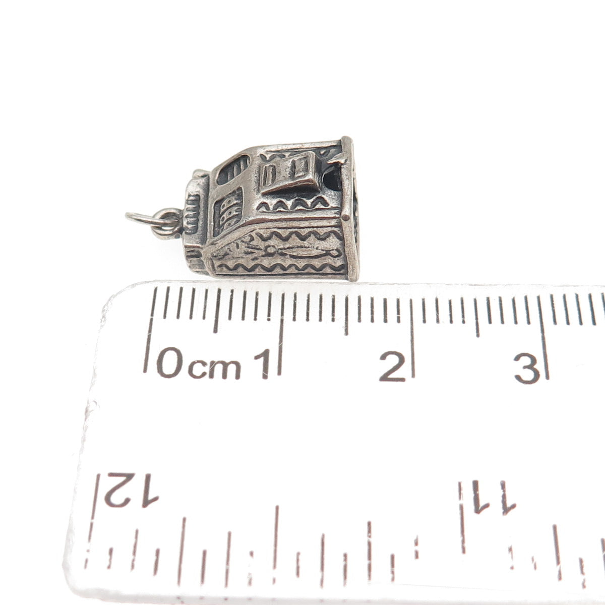 Old Pawn 925 Sterling Silver Vintage Slot Machine Casino 3D Mini Charm Pendant