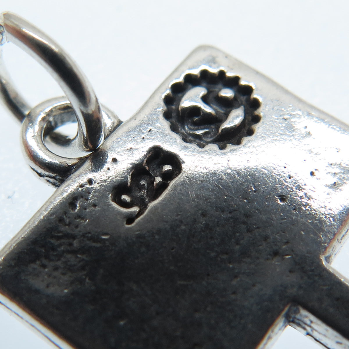 SUNDANCER 925 Sterling Silver Vintage Sold Sign Minimalist Charm Pendant