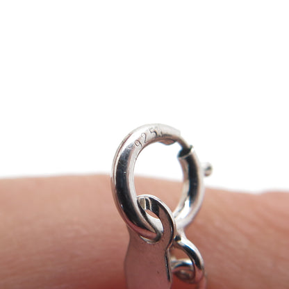 925 Sterling Silver Lab-Created Ruby & C Z Heart Singapore Chain Necklace 18"