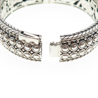 JAI by John Hardy 925 Sterling Heavy 65.7g Safari Beaded Bangle Bracelet 7.25"