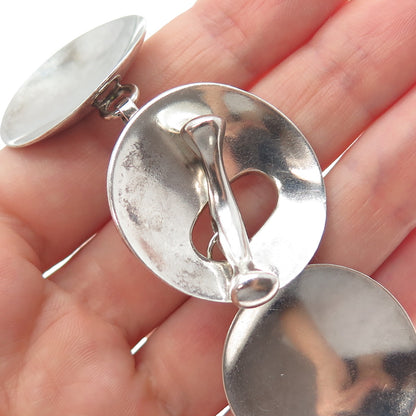 ROBERT LEE MORRIS 925 Sterling Silver Vintage Modernist Disc Link Bracelet 7"