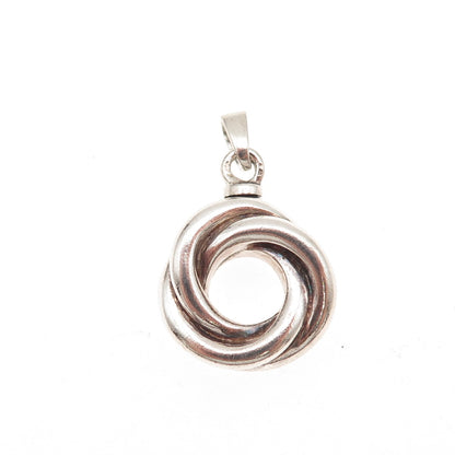 925 Sterling Silver Vintage Celtic Trinity Oxidized Charm Pendant