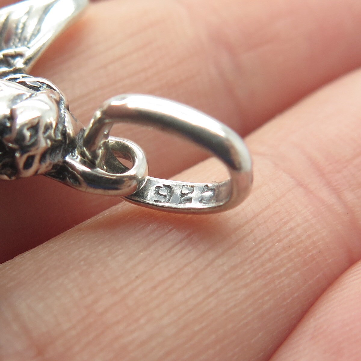 925 Sterling Silver Vintage Angel Pendant