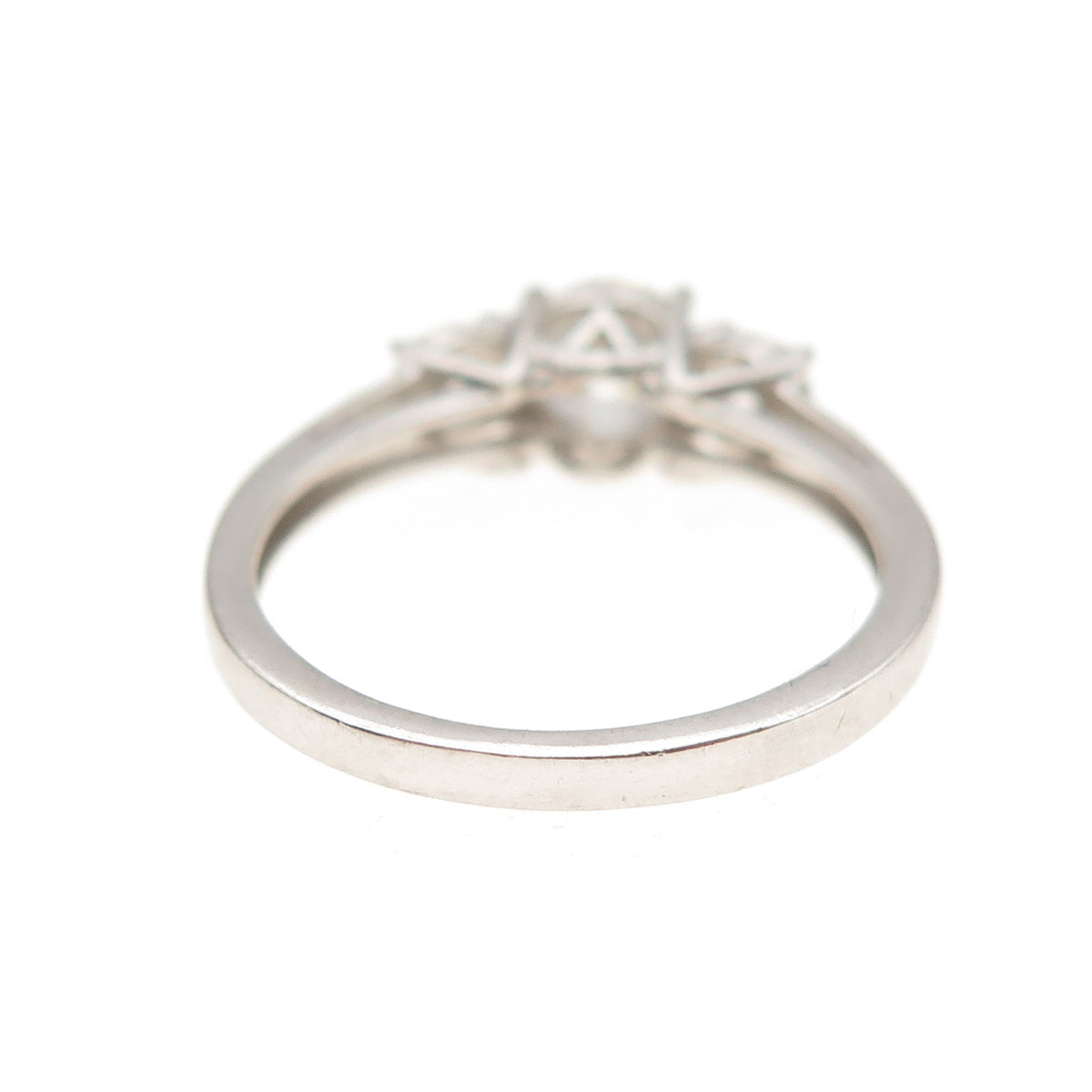 925 Sterling Silver Round-Cut C Z Engagement Ring Size 7.25