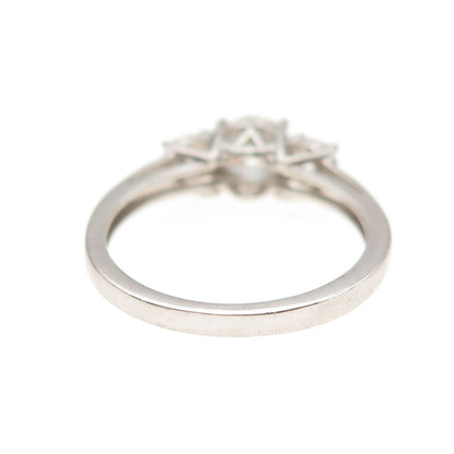 925 Sterling Silver Round-Cut C Z Engagement Ring Size 7.25