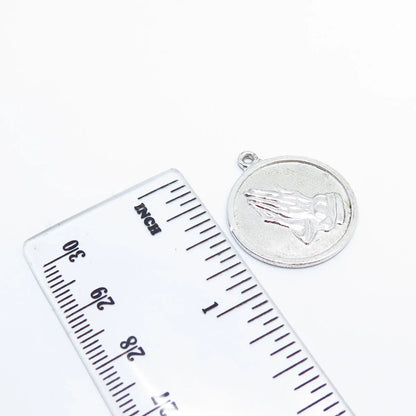 925 Sterling Silver Vintage Danecraft Hands in Prayer Charm Pendant