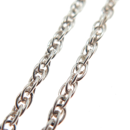 925 Sterling Silver Vintage Oxidized Celtic Cross Singapore Chain Necklace 20"