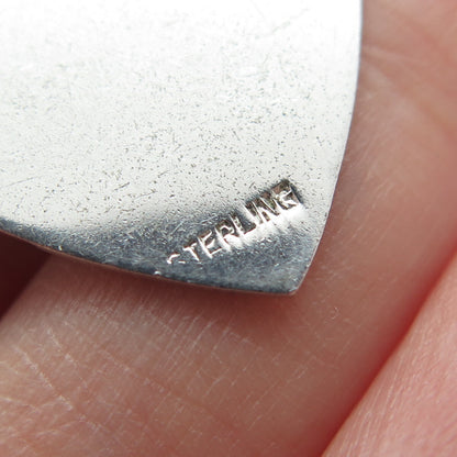 925 Sterling Silver Vintage "Happy Birthday" Engraved Heart Pendant