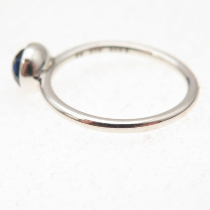 Pandora 925 Sterling Silver Real Sapphire September Birthstone Ring Size 6
