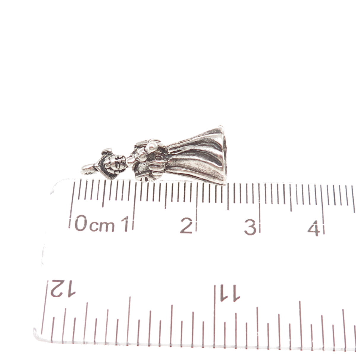 Sunwest 925 Sterling Silver Vintage Graduation Oxidized 3D Charm Pendant
