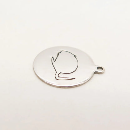 925 Sterling Silver USA Two In Town Mouse Charm Pendant