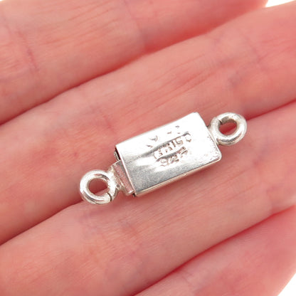 925 Sterling Silver Vintage Mexico Bracelet / Necklace Box Lock Clasp