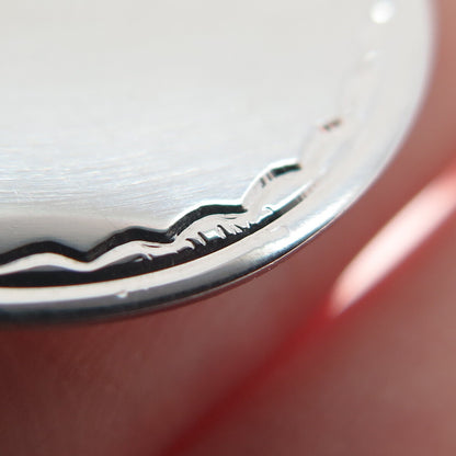 925 Sterling Silver Vintage Libra Zodiac Sign Round Pendant