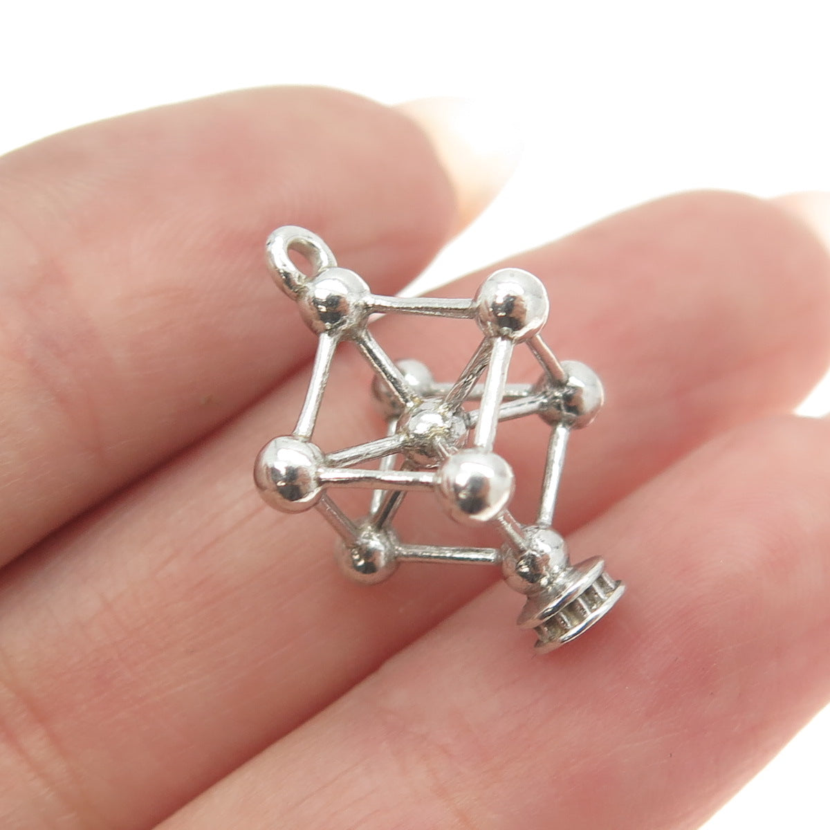 835 Silver Vintage Belgium Atomium Charm Pendant