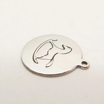 925 Sterling Silver USA Two In Town Rocking Horse Charm Pendant