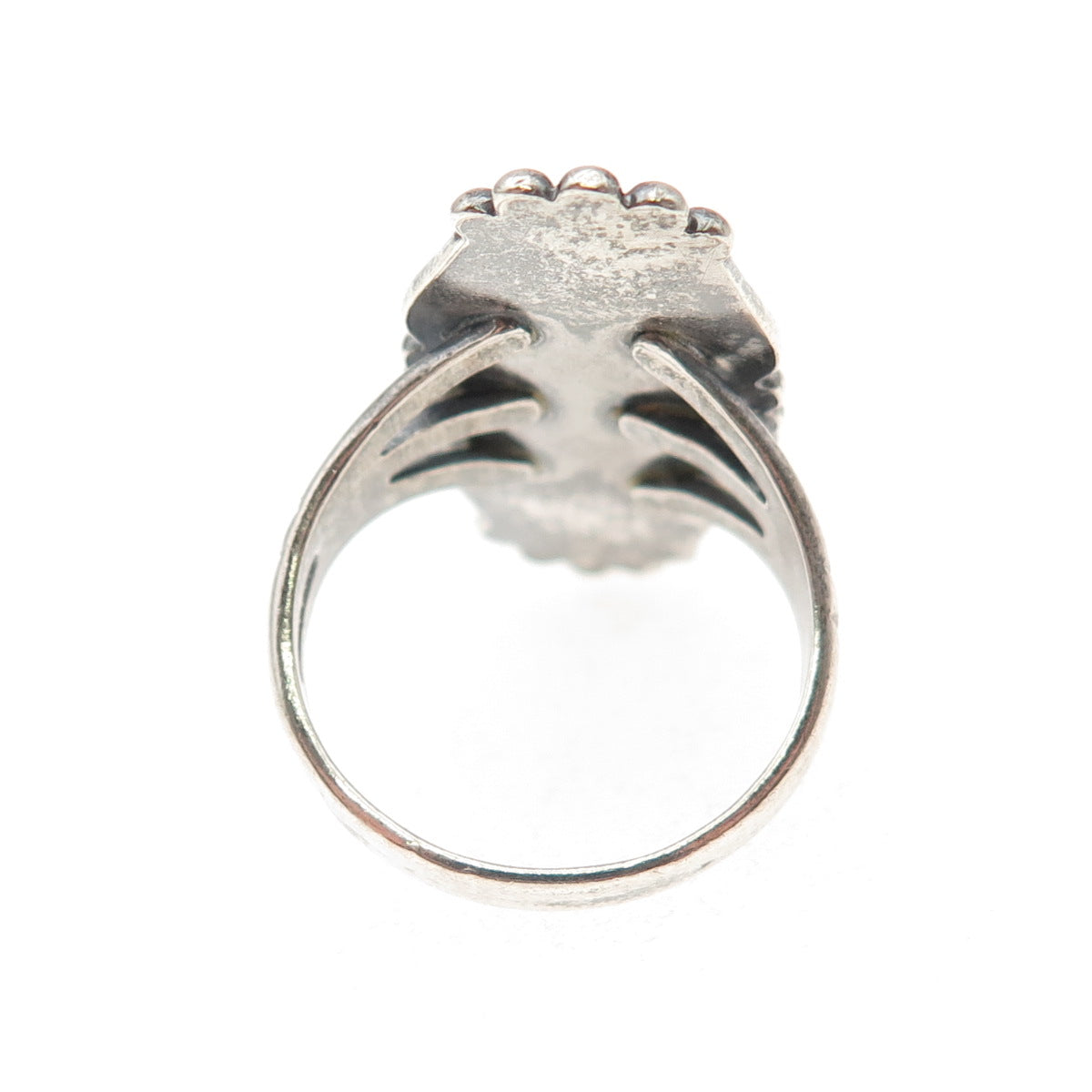 Bell Trading Post Old Pawn Sterling Silver Vintage Southwestern Ring Size 7.5