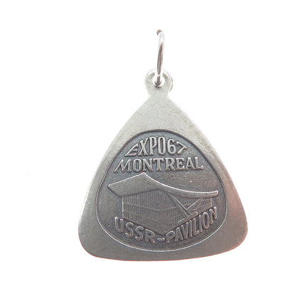 925 Sterling Silver Vintage ISJC Expo 1967 Montreal Charm Pendant