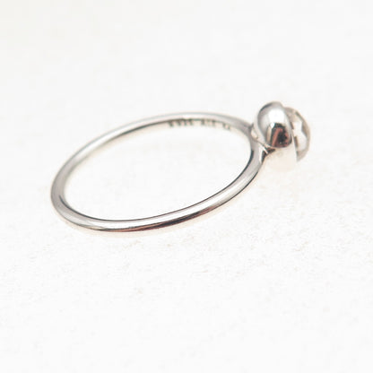 Pandora 925 Sterling Silver Clear Crystal Poetic Droplet Ring Size 7