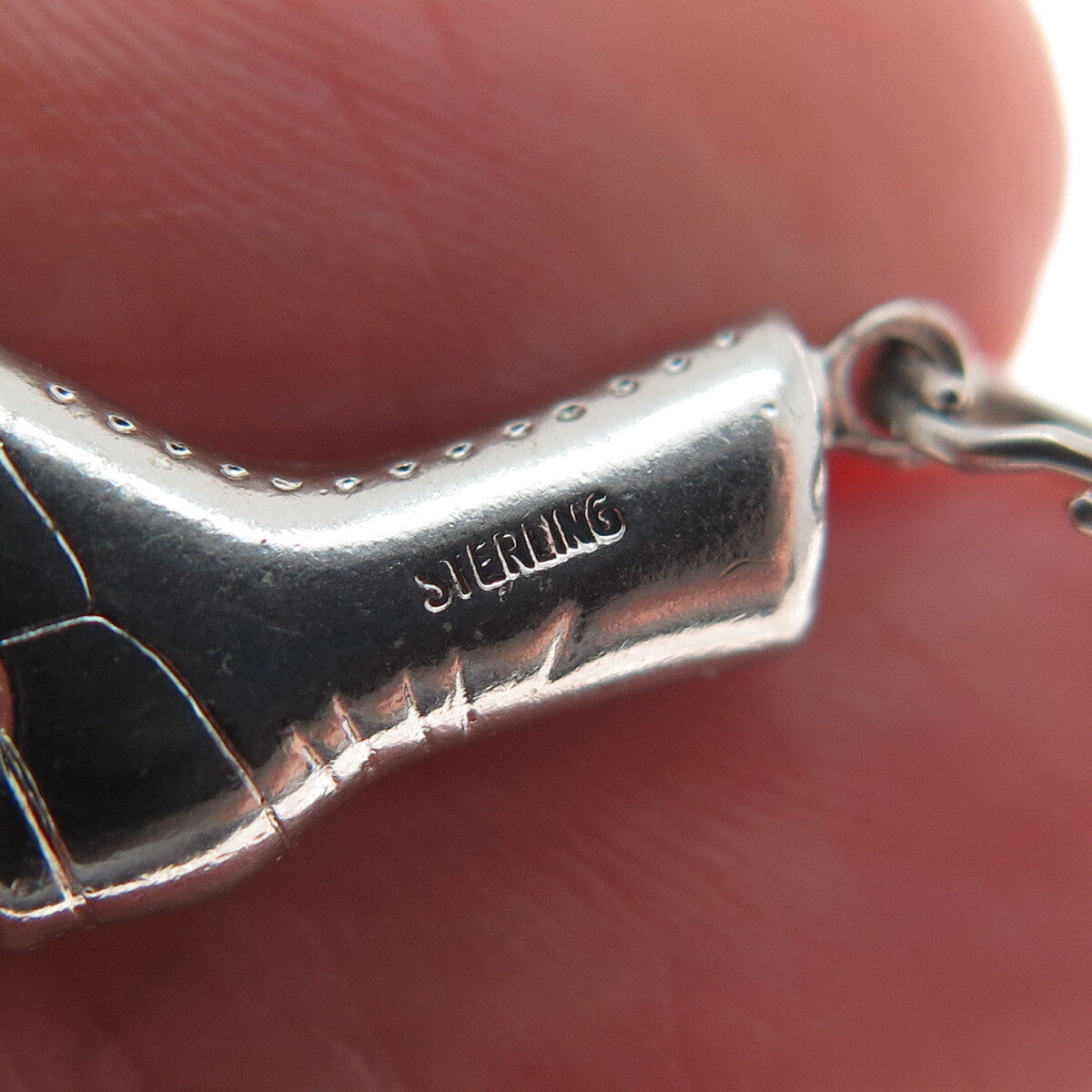 925 Sterling Silver Antique Art Deco Roller Skate Shoe 3D Charm Pendant