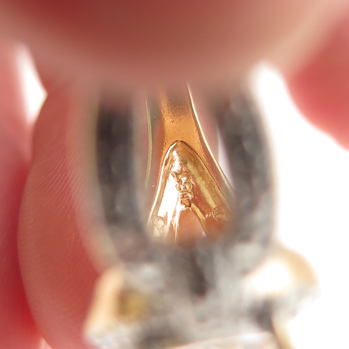 DBJ Dee Berkle Sterling Silver Gold Plated Real Oval-Cut White Topaz Ring Size 9