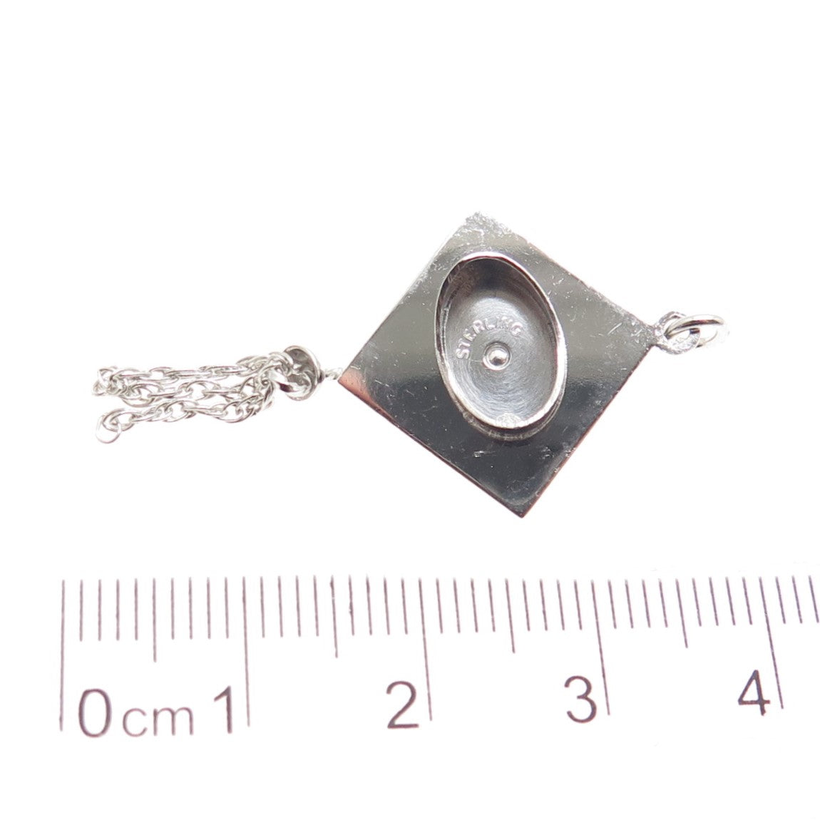 925 Sterling Silver Vintage Graduation Academic Cap 3D Charm Pendant