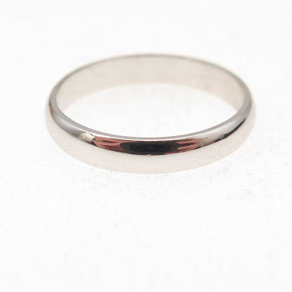 925 Sterling Silver Vintage Classic Wedding Band Ring Size 7.25