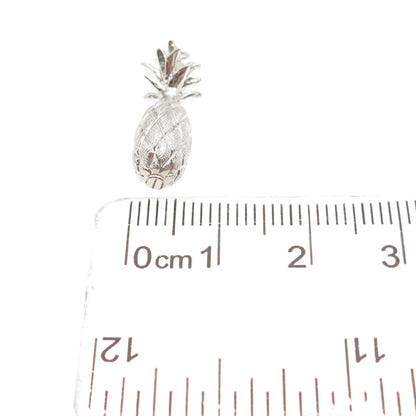 925 Sterling Silver Vintage Pineapple 3D Mini Charm Pendant