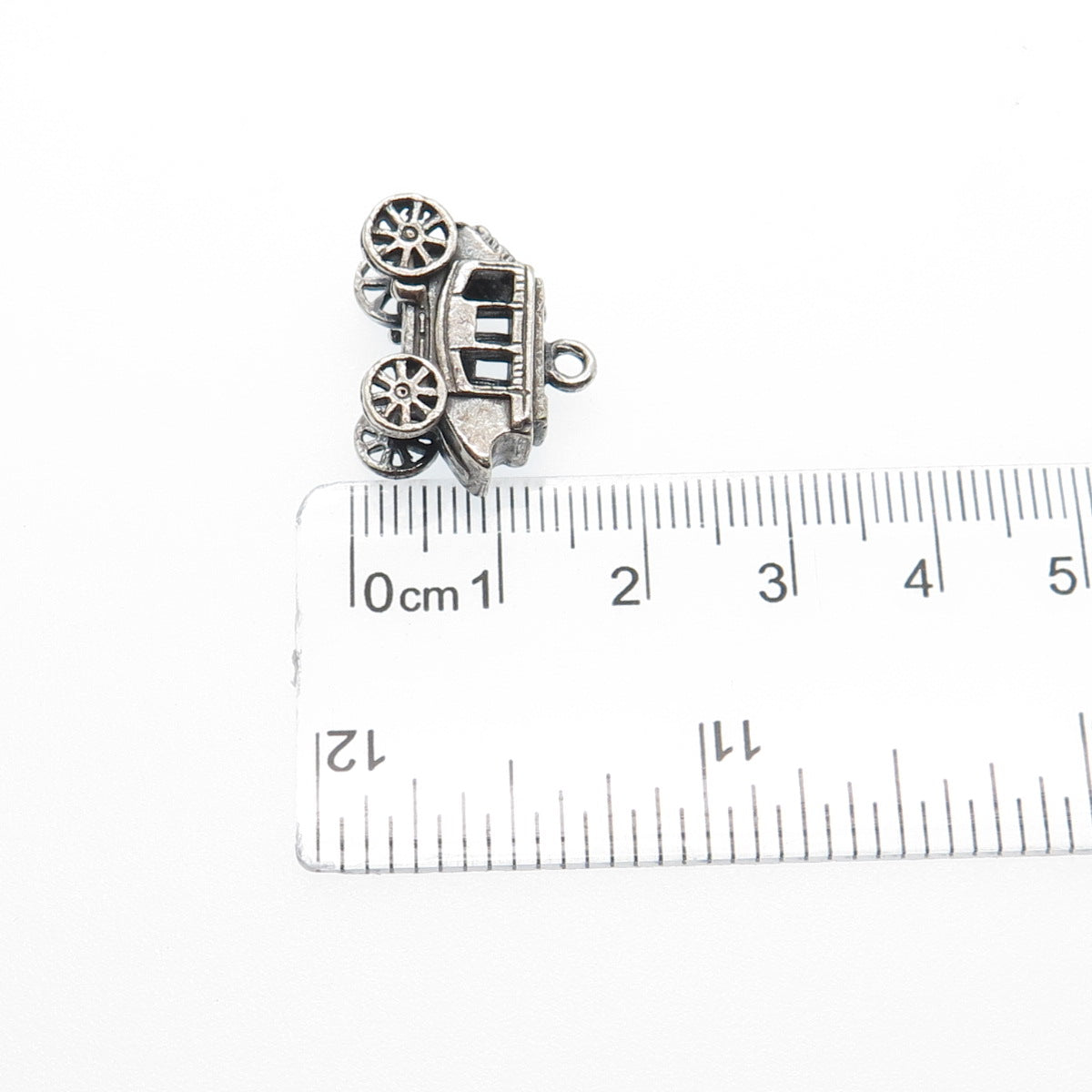 MAISELS INDIAN TRADING Sterling Silver Vintage Carriage Mini 3D Charm Pendant
